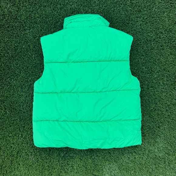 BDG NWT Urban Outfitters Kelly Puffer Vest Green Polyester Oversized XS - Picture 2 of 6